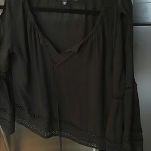 Guess Black cold shoulder top